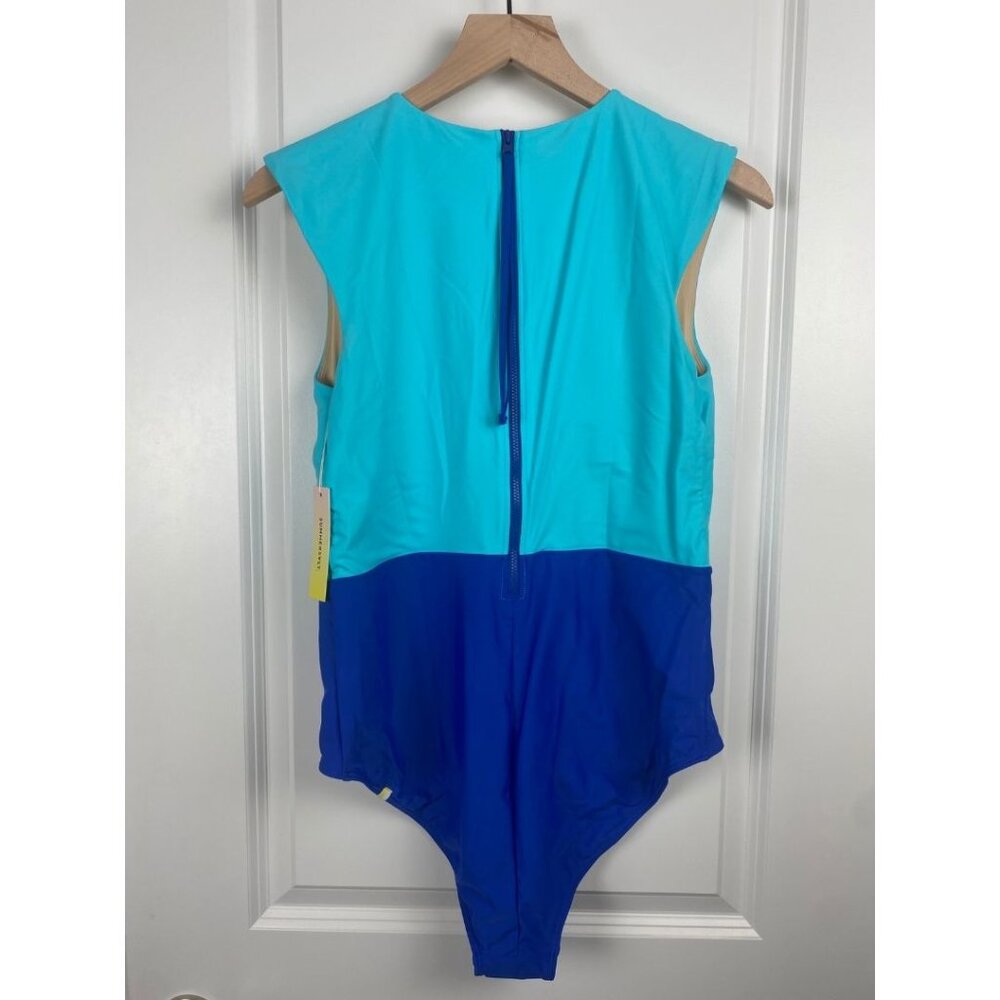 NWT Summersalt The Surf One Piece Color Block Two Toned Blue Swimsuit 16 - Picture 7 of 7